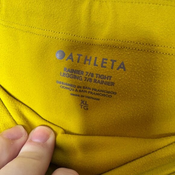 ATHLETA rainier 7/8 tight in oxidized yellow size XL - Picture 5 of 7